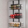 Over The Door Storage Rack, Layers Metal Pantry Door Organizer Wall Mounted Behind Door Storage racks Over The Door Pantry Organizer for room - 3 of 4