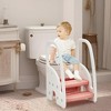 Kids Step Stool with Handles, Adjustable Toddler 3-Step Stool with Non-Slip Design, Plastic Stepping Standing Stool Helper, for Bathroom, Sink - 4 of 4