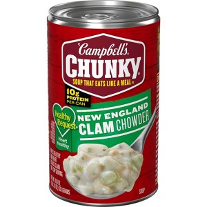 Campbell's Chunky Healthy Request New England Clam Chowder Soup - 18.8oz - 1 of 4