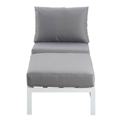 Mirabelle Armless Outdoor Lounge Chair - White - Adore Decore