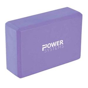 Power Systems Lightweight Yoga Block, 9" x 6" x 3" Exercise Block for Stretching & Pilates - 1 of 3