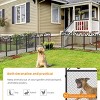 Artloge 5PCS Metal Black Garden Panels Heavy Duty Outdoor Decorative Fence 43'' Tall Animal Barrier Board Flower Bed Protector - 3 of 4