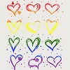 Adult Design By Humans Rainbow Pride Hearts By Classmates T-Shirt - 2 of 2