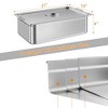 6 Pack Full Size Hotel Pan, [NSF Certified][with Handle] 6 Inch Commercial Stainless Steel Deep Anti-Jamming Steam Table Pan Stainless Steel Catering - 2 of 4