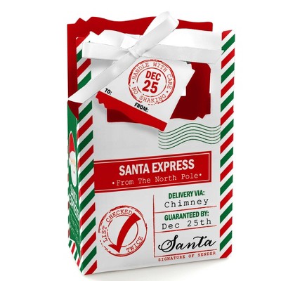 Big Dot of Happiness Santa's Special Delivery - from Santa Claus Christmas Favor Boxes - Set of 12