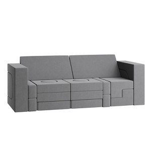 Modular Children's Play Sofa, 22-Piece Children's Sectional Sofa, Imaginative Furniture Play Set, Creative Playroom Furniture for Toddlers - 1 of 4