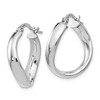 Black Bow Jewelry 4mm Polished Freeform Hoop Earrings in Sterling Silver, 19mm (3/4 in) - 2 of 4