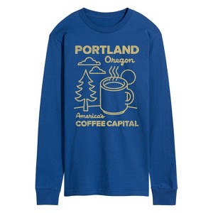 Men's - Instant Message - Portland Coffee Long Sleeve Graphic T-Shirt - 1 of 4