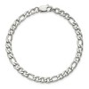 Black Bow Jewelry Men's 6mm Stainless Steel Polished Figaro Chain Bracelet, 9 Inch - 4 of 4