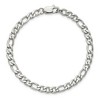 Black Bow Jewelry Men's 6mm Stainless Steel Polished Figaro Chain Bracelet, 9 Inch - image 4 of 4