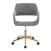 Okak Modern Office Chair with Golden Metal Base, 360 Swivel Chair with Adjustable Height, Criss Cross Chair for Office, Home - 2 of 4