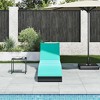 vidaXL Folding Sun Lounger Black PE rattan, powder-coated steel Standard - 3 of 4