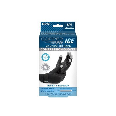 Copper Fit ICE Gloves Infused with Cooling Action & Menthol - S/M