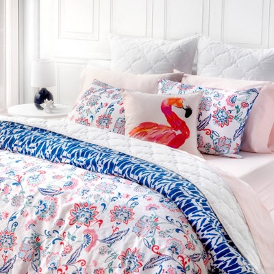 Full/Queen Hampton Floral Comforter Set Multi - Martha Stewart