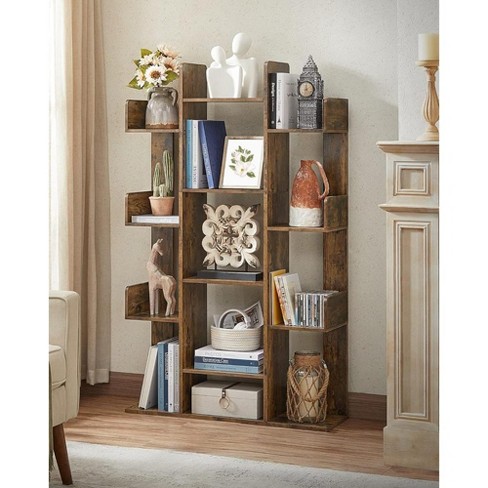 Costway 8-shelf Bookcase Freestanding Tree Shelf Display Storage Stand  White : Target