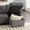 CAVINAS Modular L-Shaped Sofa, Modular 3 Seater Sofa with Reversible Chaise Lounge, Sofa Bed, Sleeper Sofa, Sofa Combination with Storage Seats - 4 of 4
