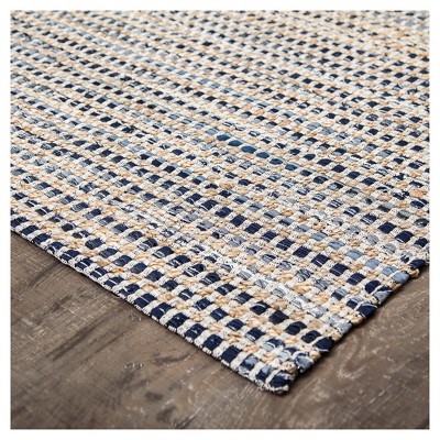 Heirloom Denim and Jute 5' x 8' Handwoven Blue Rug