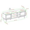 NicBex TV Stands for 65 inch TV, Modern Entertainment Center with 2 Open Shelves,TV Console for Living Room, Bedroom, Home,Black - 3 of 4