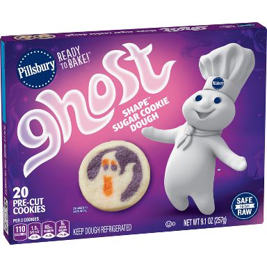 Pillsbury Ready-to-Bake Ghost Shape Sugar Cookies Dough - 9.1oz/20ct - Halloween
