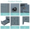 MAYEERTY 36" Bathroom Vanity with Sink Blue Gray MDF Rubberwood 3 Drawers Adjustable Shelf Freestanding - 4 of 4