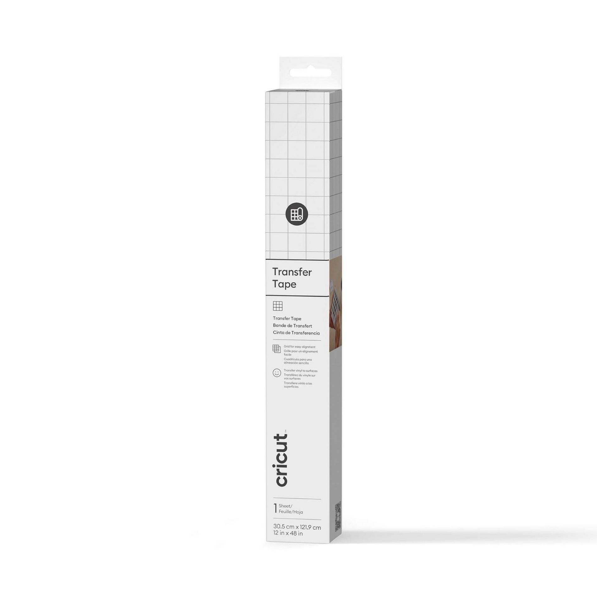 Cricut 12" x 48" Vinyl Transfer Tape: Clear PET Material, Compatible with All Cricut Machines, Craft Cutting Materials