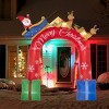 ChicFurnit Inflatable Holiday Decorations 9FT Christmas Arch with Santa Inflatable Decoration for Holiday Yard Display, Red, 92.5"*30"*108.3" - 2 of 4