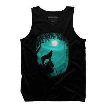 Design By Humans Song of the Wolf Moonlit Night By Tank Top