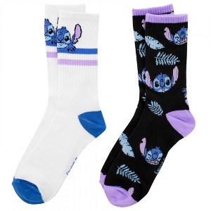 Adult Lilo and Stitch Peeking Out Crew Socks 2-Pair Pack - 1 of 4