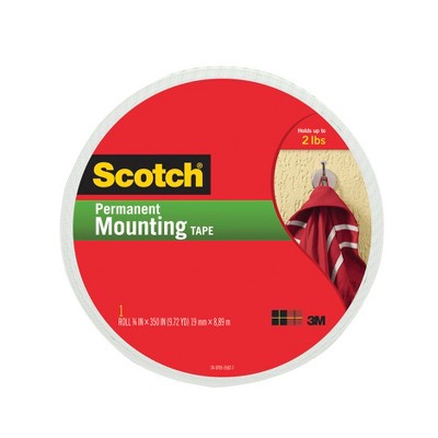 Scotch Permanent Mounting Tape, 0.75 x 350 Inches