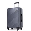 Wooakway 3 Piece Luggage Sets PC+ABS Lightweight Suitcase with Two Hooks, Spinner Wheels - 4 of 4