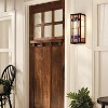 River of Goods 16.25" 1-Light Mission Style Stained Glass Outdoor Wall Sconce: ETL Listed, Iron Body - 4 of 4