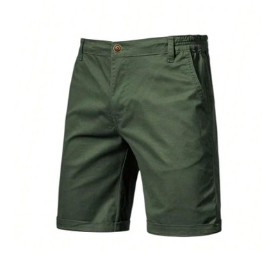 Mens Summer Chino Shorts Soft Feel With Dual Pockets