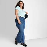 Women's High-Rise Flare Jeans - Wild Fable™ Dark Blue Wash