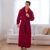 ADR Men's Robe, Plush Fleece Hooded Bathrobe Man, Long Warm Cozy Bath Robe Man - 3 of 4