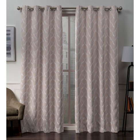 Amelia Grommet Top Blackout Window Curtain Panels Exclusive Home
