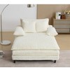 PAGED Oversized Corduroy Accent Lounge Chair Bed with Adjustable Backrest & Pillows,Upholstered Futon Couch for Living Room,Bedroom - 4 of 4