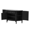 Curved Design Storage Cabinet made of Fraxinus Mandschuric Solid Wood Veneer, Adjustable Shelves - 4 of 4