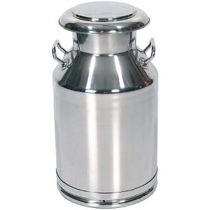 Lehman's Functional and Decorative Stainless Steel Milk Can 24.5 inches high, 10.5 Gallon - 1 of 3