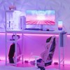 Bestier 44” Gaming Desk with Power Outlets & USB Ports, LED Computer Desk with 4-Tier Storage Shelves - 2 of 4