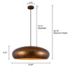 LLHZSY 6-Light Industrial Chandelier Farmhouse Antique Gold Bowl Oversized Dome Pendant Light Kitchen Island Lighting - W 25 3/5" - 3 of 4