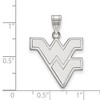 Black Bow Jewelry 14k White Gold West Virginia Mountaineers NCAA Large Pendant - 2 of 3