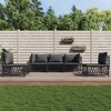 vidaXL 5 Piece Patio Lounge Set with Cushions Anthracite Steel - Anthracite 2x corner + 3x middle - 2 of 4
