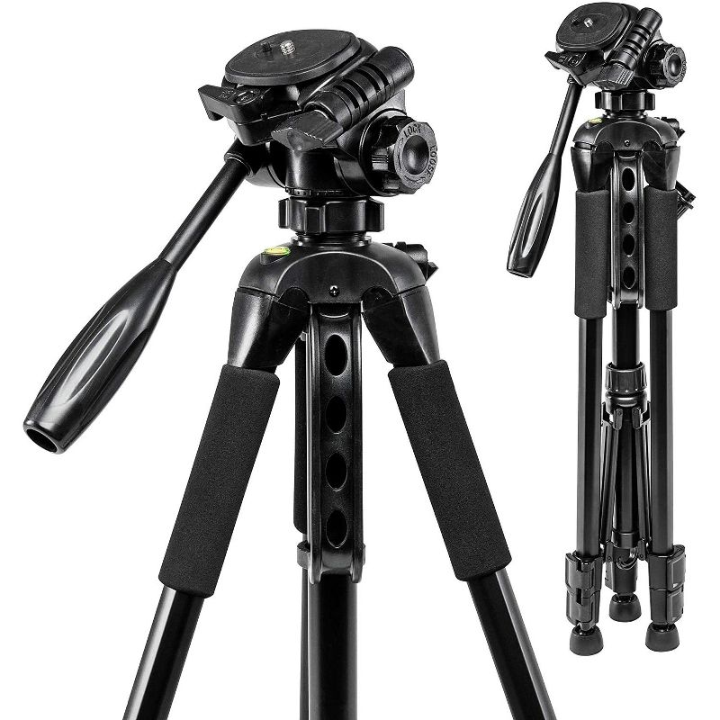 Polaroid 57-Inch Photo/Video Tripod with Deluxe Tripod Carrying Case for Digital Cameras and Camcorders, 1 of 8
