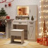 Tangkula Farmhouse Vanity Set w/Mirror & Lights 3 Lighting Modes & Adjustable Brightness - image 2 of 4