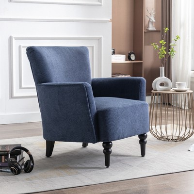 Mid-century Upholstered Accent Chair, Arm Chair With Lumbar Pillow And  Metal Legs-modernluxe : Target