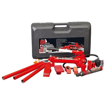 Photo 1 of BIG RED T70401S Torin Portable Hydraulic Ram: Auto Body Frame Repair Kit with Blow Mold Carrying Storage Case, 4 Ton (8,000 lb) Capacity, Red
