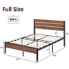 Full Size Metal Platform Bed Frame with Headboard, Sturdy Wood Slat Support, Under Bed Storage, No Box Spring Needed - 3 of 4