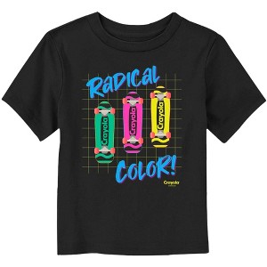 Toddler's Crayola Crayon Skateboard  T-Shirt - Black - 4T - 1 of 3