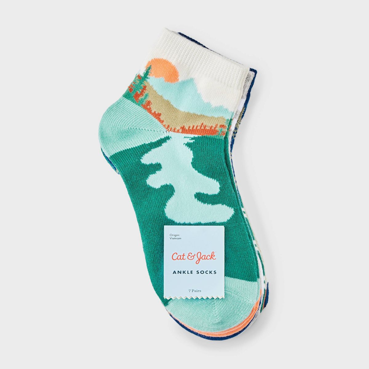 Boys' 7pk Outdoor Ankle Socks - Cat & Jack™ - thumbnail 2