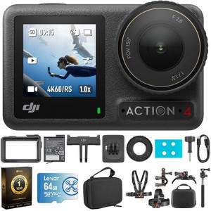 DJI Osmo Action 4 Standard Combo Bundle with 64GB Memory Card, Case and More - 1 of 4